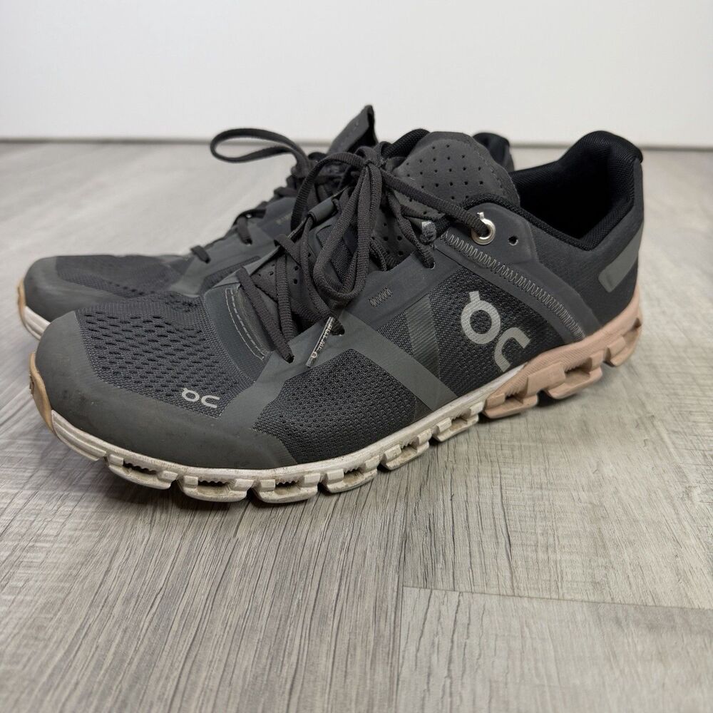 ON Cloud Women's 8.5 Cloudflow Running Shoes Rose Gold Grey Black Gym C